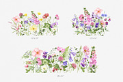 Wildflower watercolor floral clipart, a Decorative Illustration by ReachDreams (Thumbnail 6 of 10)