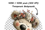 Whimsical Teddy Bear Birthday PNG, an Illustration by one-touch (Thumbnail 6 of 18)