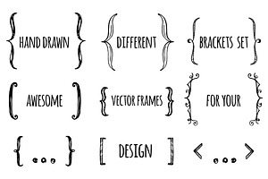 30 Hand Drawn EPS Brackets Pack