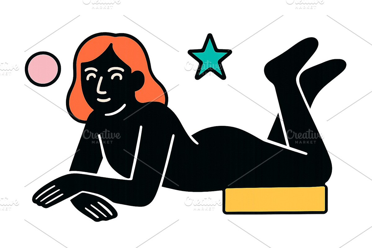 Vector illustration of a relaxed, an Illustration by ZinetroN