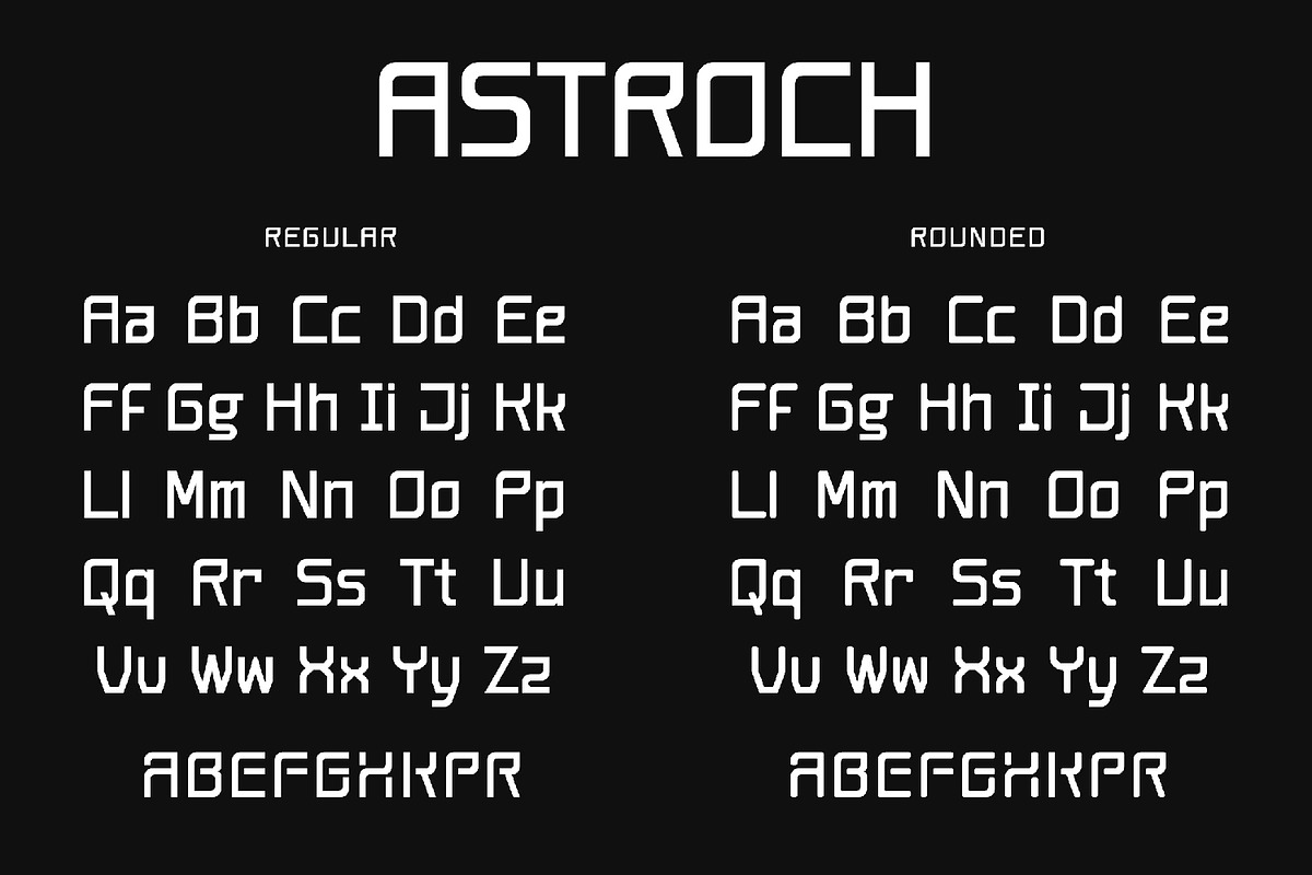 Astroch - Sans Futuristic Font, a Sans Serif Font by AQR Studio (Photo 5 of 8)