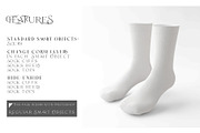 Mid Calf Unisex Socks Mockups, a Household Mockup by mock-ups (Thumbnail 3 of 13)