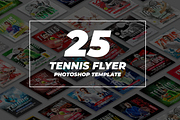 25 Tennis Flyer Template Bundle, a Flyer Template by NanoAgency (Thumbnail 1 of 2)