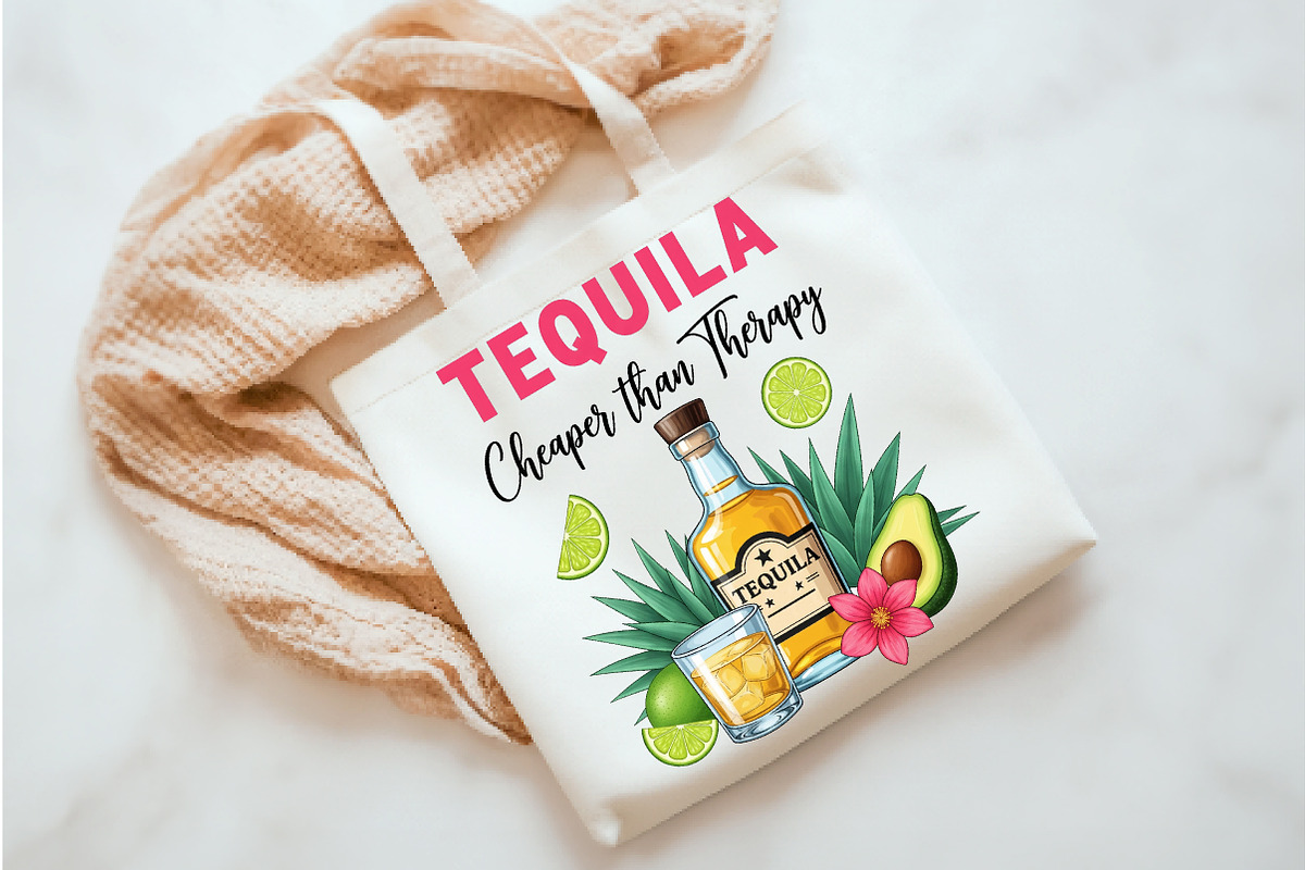 Tequila Helps PNG, Summer PNG, an Illustration by Watercolor design (Photo 3 of 3)