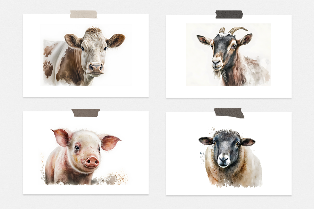 On The Farm Watercolor Collection, an Animal Illustration by artsy-fartsy (Photo 3 of 11)