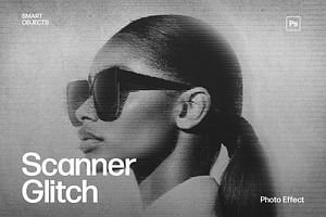 Scanner Glitch Photo Effect Template, a Layer Style Add-On by DesignerCandies