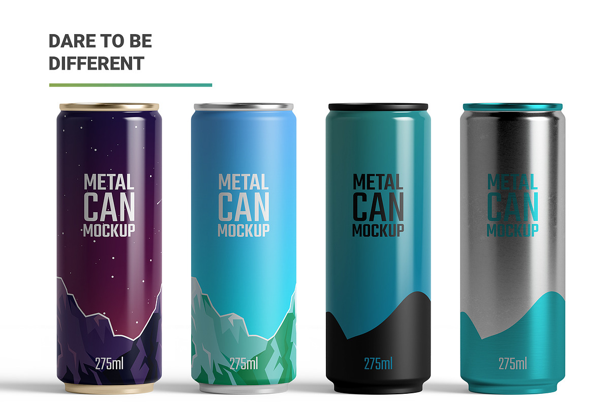 275ml Slim Can Mockup, a Packaging Mockup by AY Mock-Ups (Photo 10 of 10)