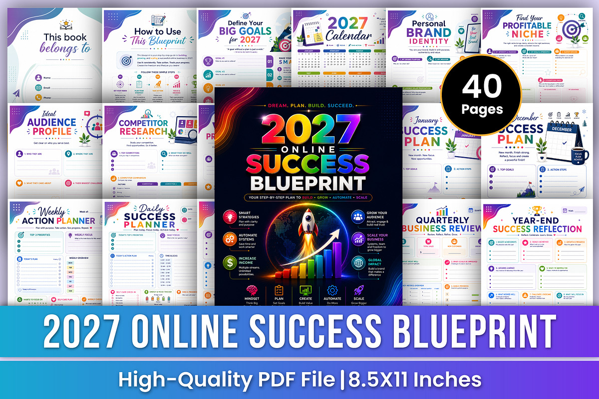 2027 Online Success Blueprint Kdp, a Stationery Template by Mustafiz (Photo 1 of 5)