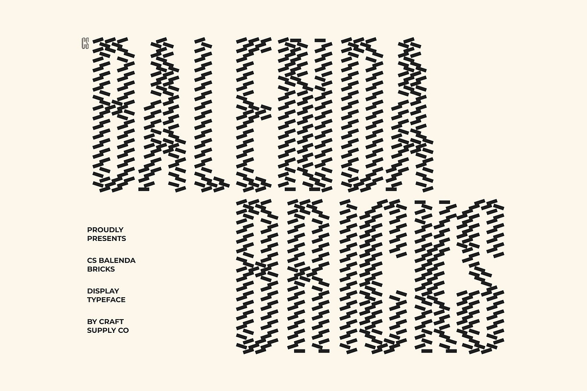 CS Balenda Bricks, a Sans Serif Font by Craft Supply Co. (Photo 1 of 8)