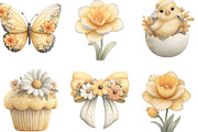 Whimsical Yellow Spring Clipart, an Illustration by Designking (Thumbnail 4 of 5)