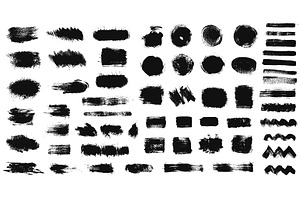 Grunge paint brush strokes. Textured, a Texture Illustration by winwin.art