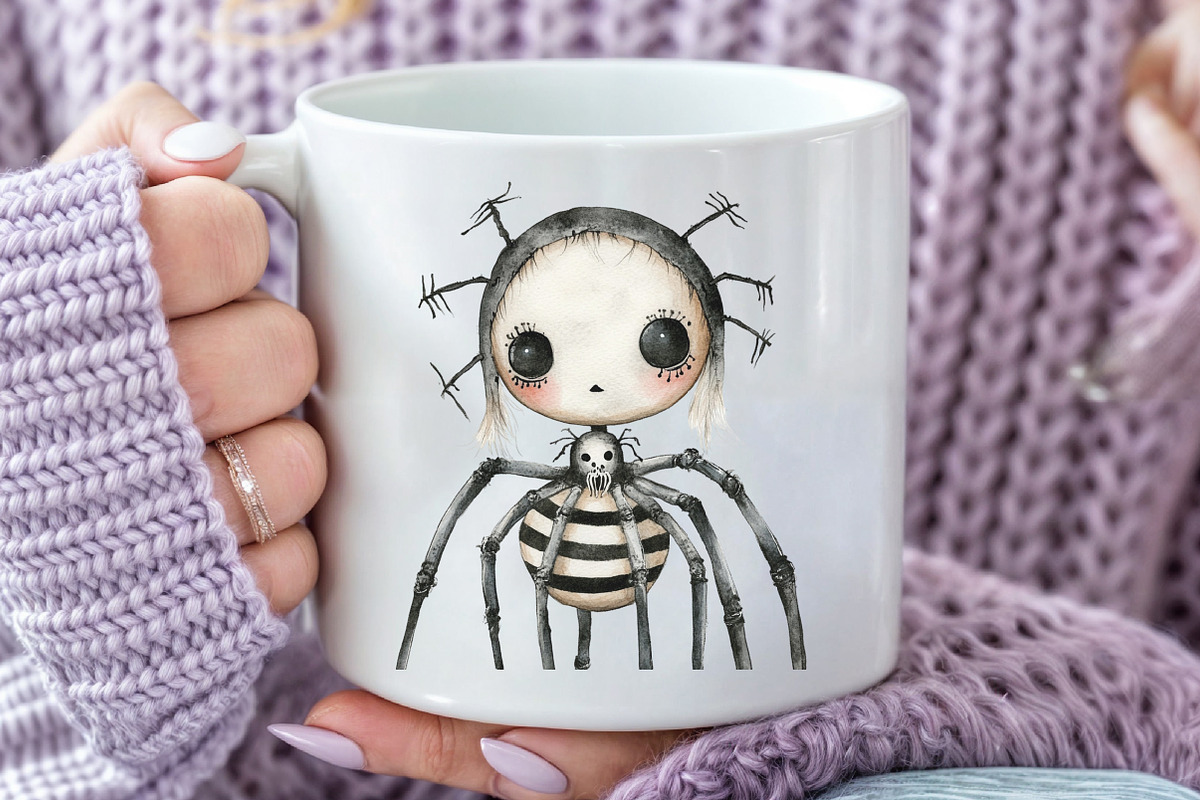 Kawaii Creepy Halloween Clipart, an Illustration by CraftArtStudio (Photo 5 of 6)