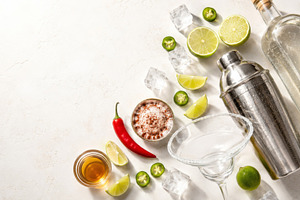 Spicy hot margarita ingredients with, a Photo by Dvoevnore photos
