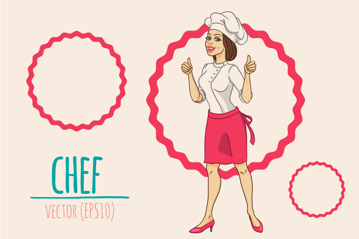 woman chef, a Food Illustration by adi katz (Photo 4 of 4)