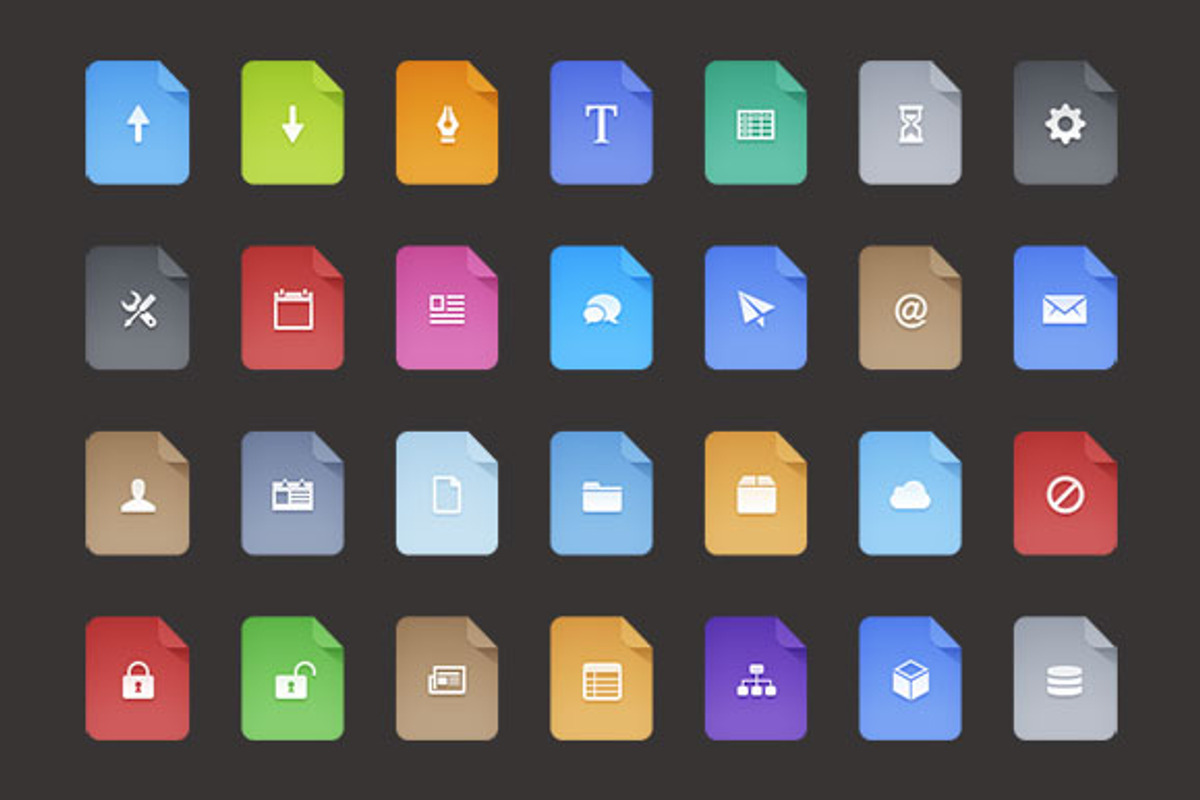 Flat Vector Filetype Icons preview 2