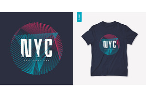 New York City T-shirt Design, Poster