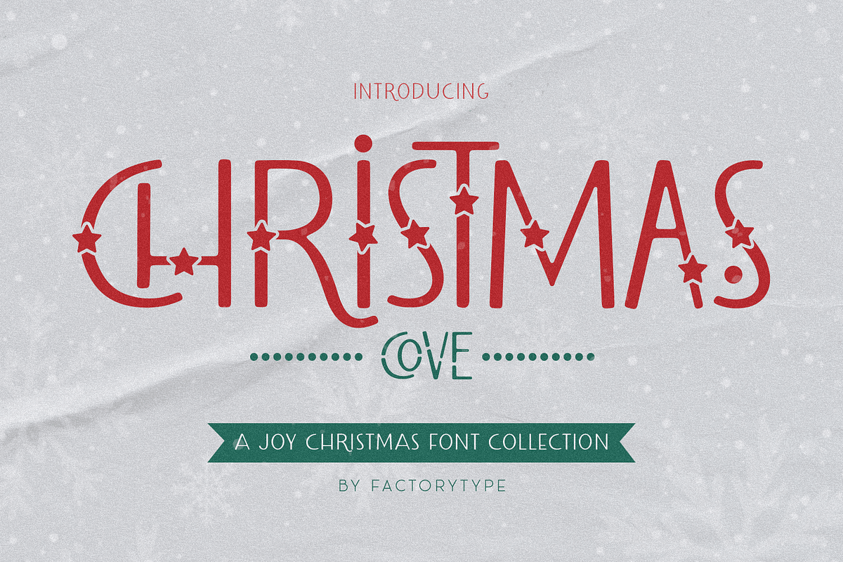 Christmas Cove, a Sans Serif Font by FactoryType Studio (Photo 1 of 11)