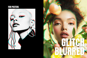 Glitch Blurred Poster Effect, a Layer Style Add-On by Design Squad