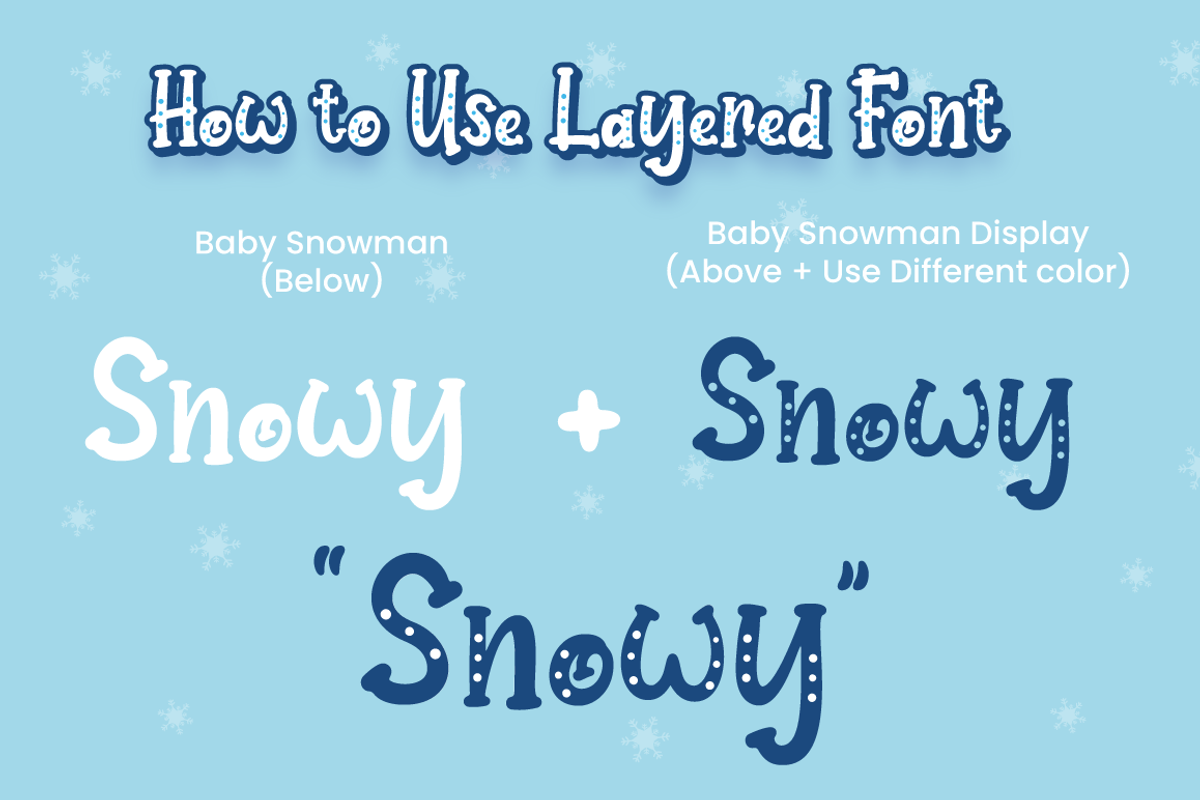 Baby Snowman - Display Font, a Font by Attype (Photo 8 of 8)