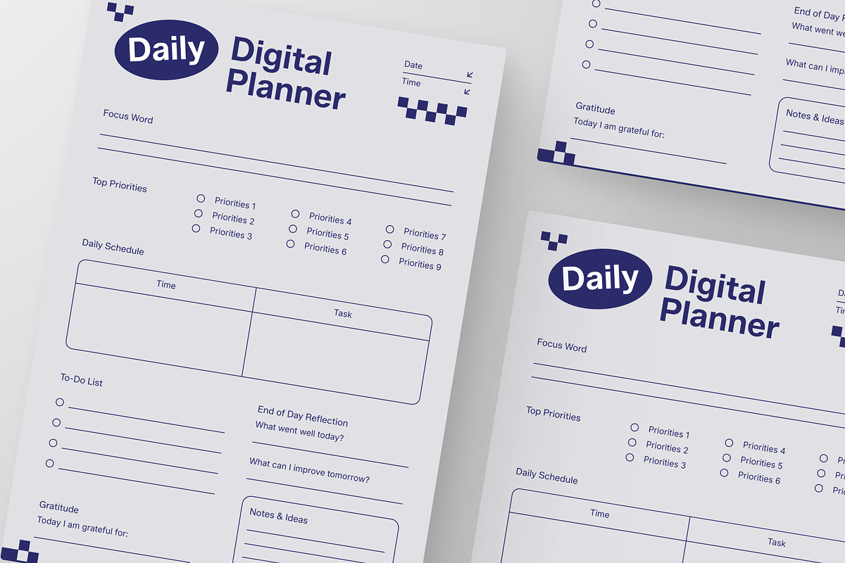Daily Digital Planner, a Flyer Template by Annora Studio (Photo 5 of 6)