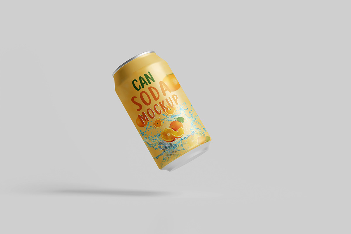 Soda Can Mockup, a Cups & Container Mockup by Indah (Photo 5 of 7)