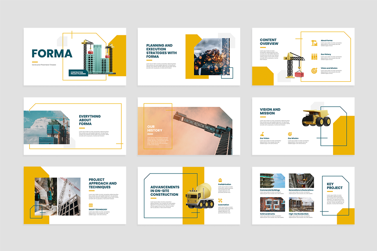 Construction Slides Template, a Templates & Theme by Flat Icons (Photo 2 of 4)