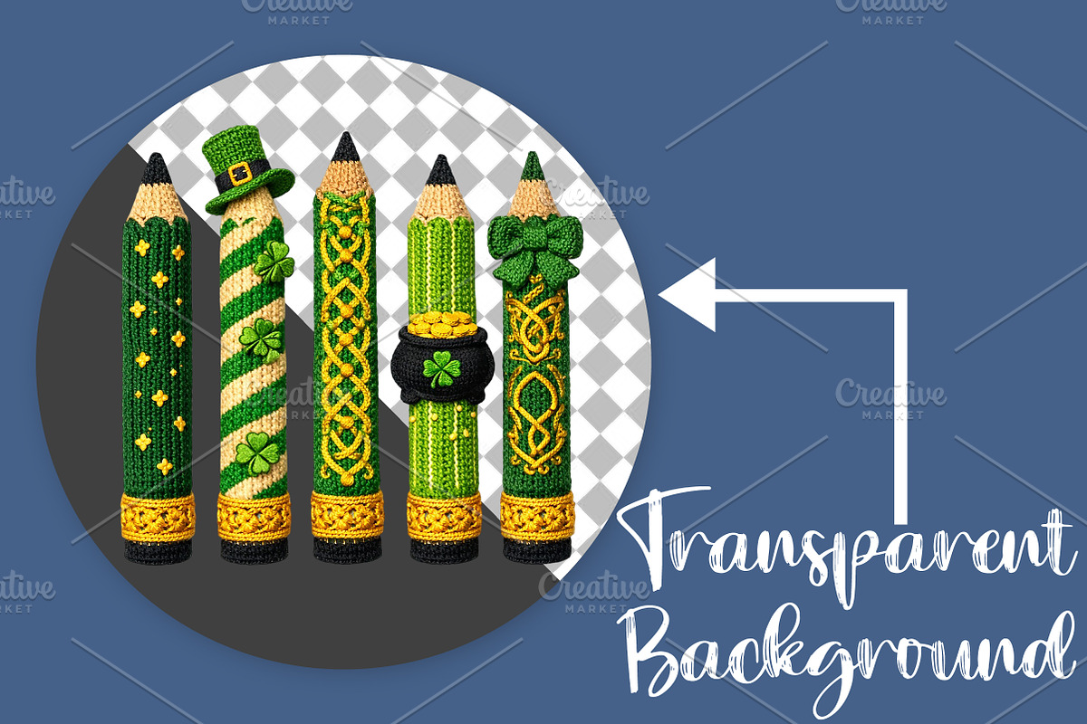 St. Patrick’s Day Crochet Pencil PNG, an Illustration by Canvas Craft (Photo 2 of 4)
