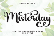 Misterday | Script Font, a Handwritten Font by Scratchones (Thumbnail 1 of 9)