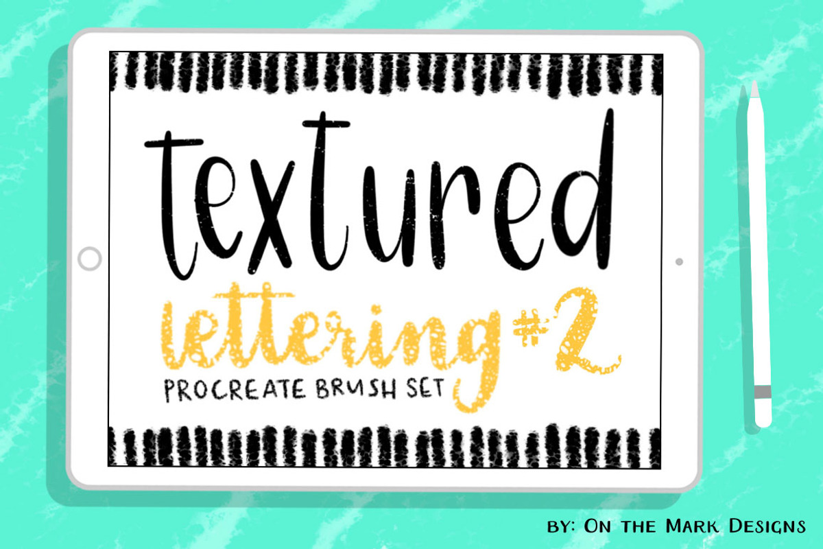 Textured Lettering Brushes Set 2, a Brush Add-On by On the Mark Designs (Photo 1 of 4)