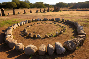 ritual stones organized in a, an Architecture Photo by Sergey Kotenev