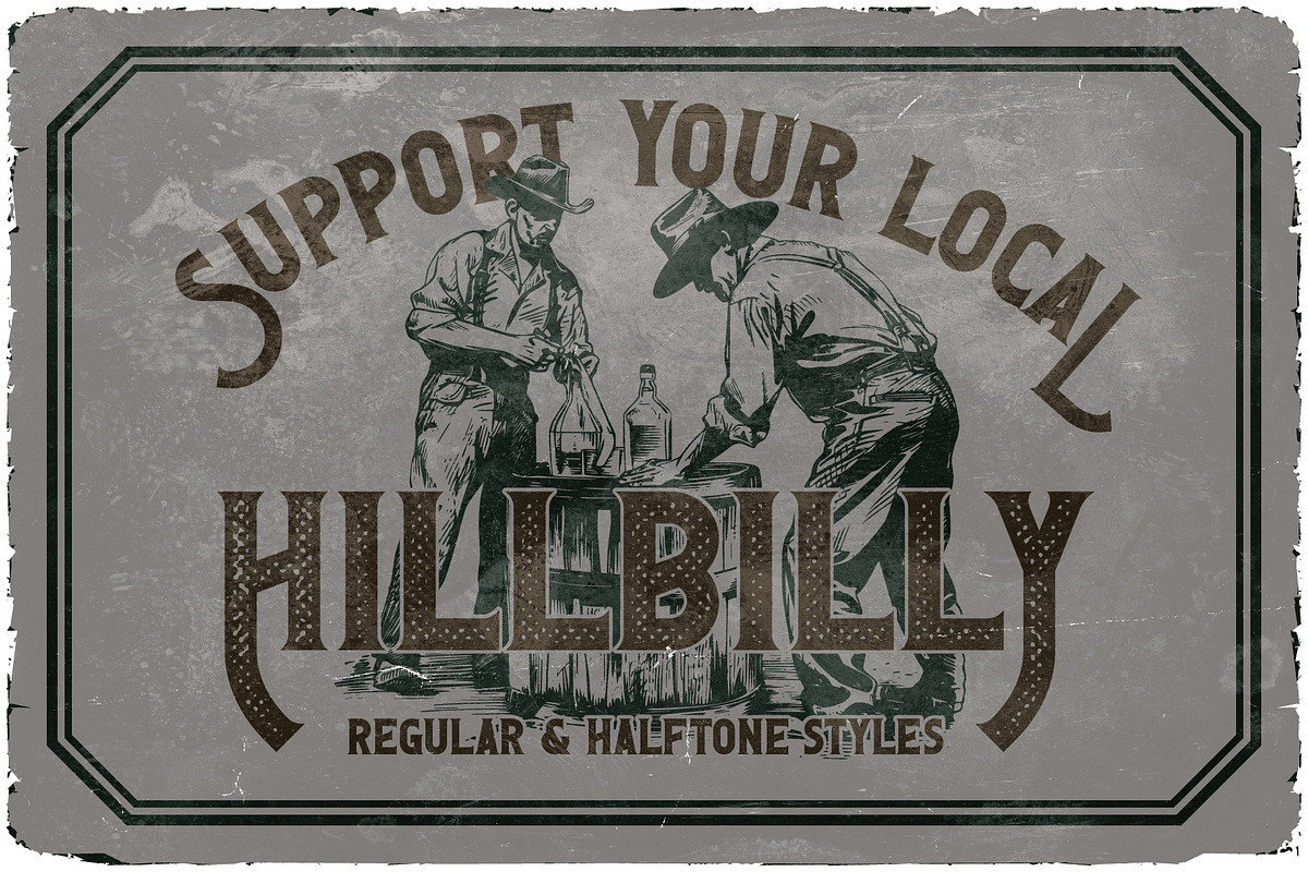 Moonshine Vintage Label Font, a Serif Font by JumboDesign (Photo 4 of 5)