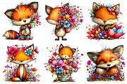 Whimsical Spring Fox Clipart, an Illustration by Daily.Designs (Thumbnail 6 of 7)