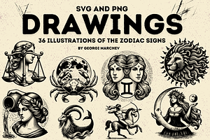 Zodiac Signs Astrology Illustrations