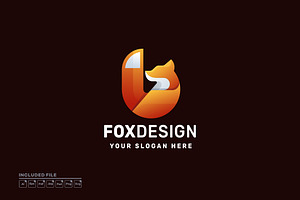 Fox Gradient Logo Vector, a Branding & Logo Template by yuanesei
