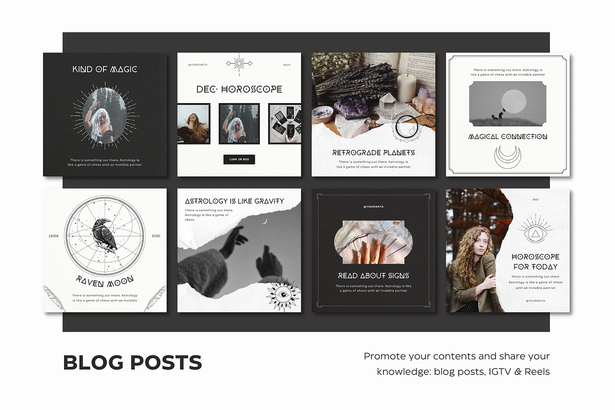 Mystical Instagram Creator Canva, a Social Media Template by Eden Origin Studio (Photo 4 of 11)