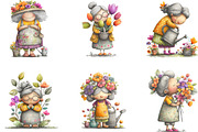 Whimsical Spring Garden Grandma Clip, an Illustration by Designking (Thumbnail 2 of 7)