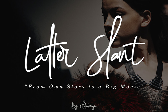 Latter Slant | Signature Font preview 7