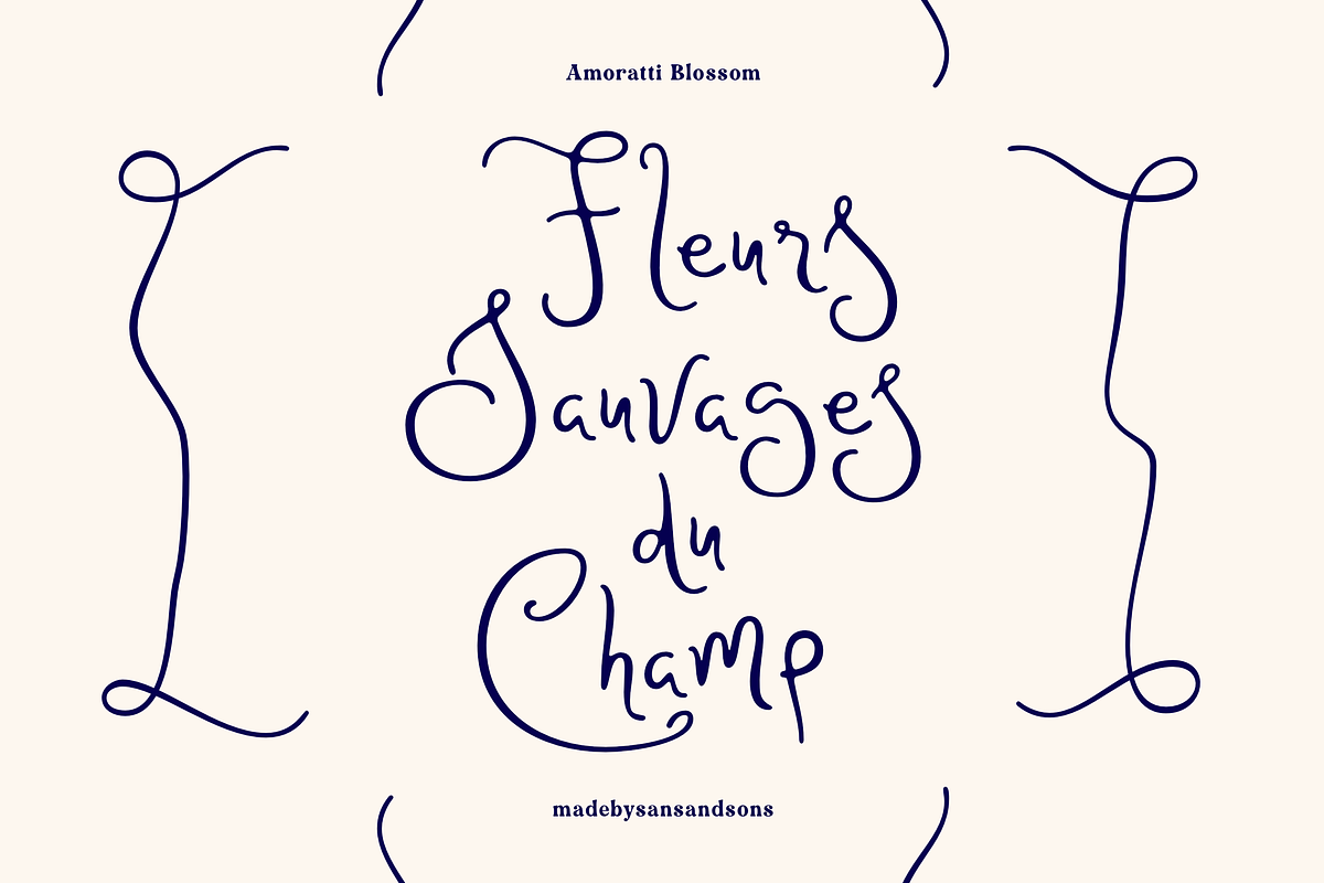 Amoratti Blossom, a Script Font by Sans & Sons (Photo 7 of 9)