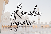 Ramadan Signature | Script Font, a Script Font by Scratchones (Thumbnail 1 of 8)