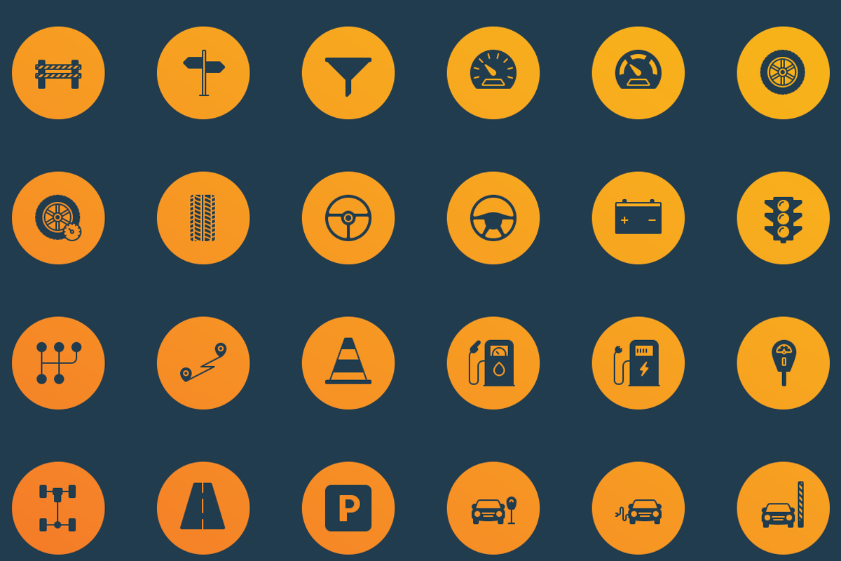Cars & Transport Glyph Icons, an Icon by brandcut (Photo 3 of 4)