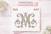 MA AM Wedding Monogram Logo, a Branding & Logo Template by LogoAV (Thumbnail 4 of 6)