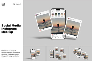 Social Media Instagram Mockup, an iPhone Mockup by Amigos__46