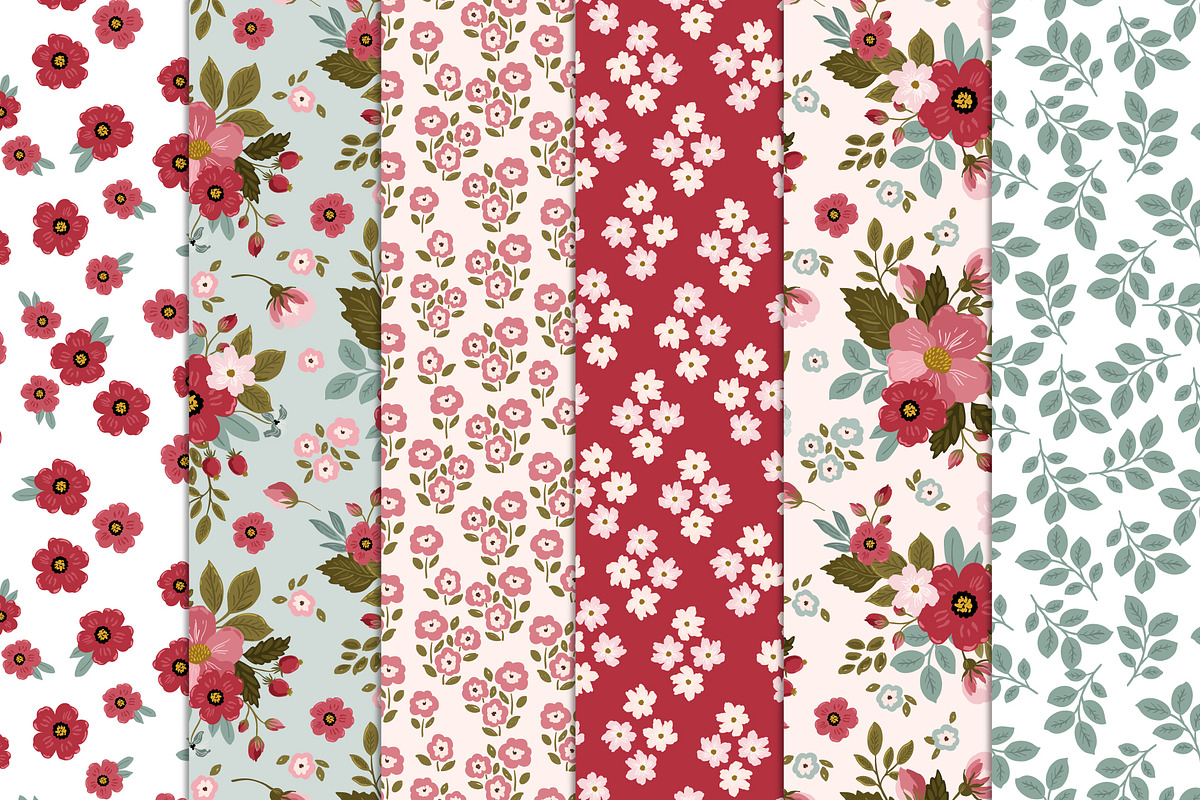 Rose garden seamless patterns, a Pattern Graphic by Cozy pattern shop (Photo 5 of 7)