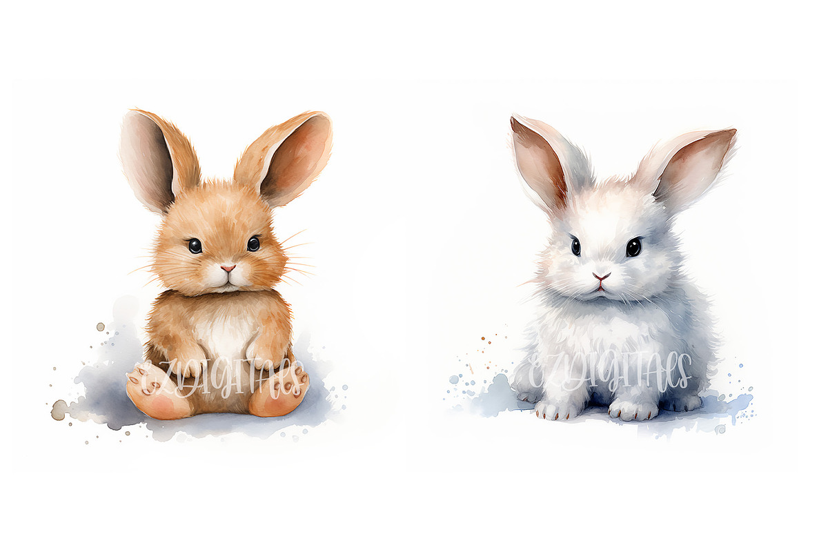 Watercolour Bunny Printables, an Object Graphic by EzDigitals (Photo 6 of 6)