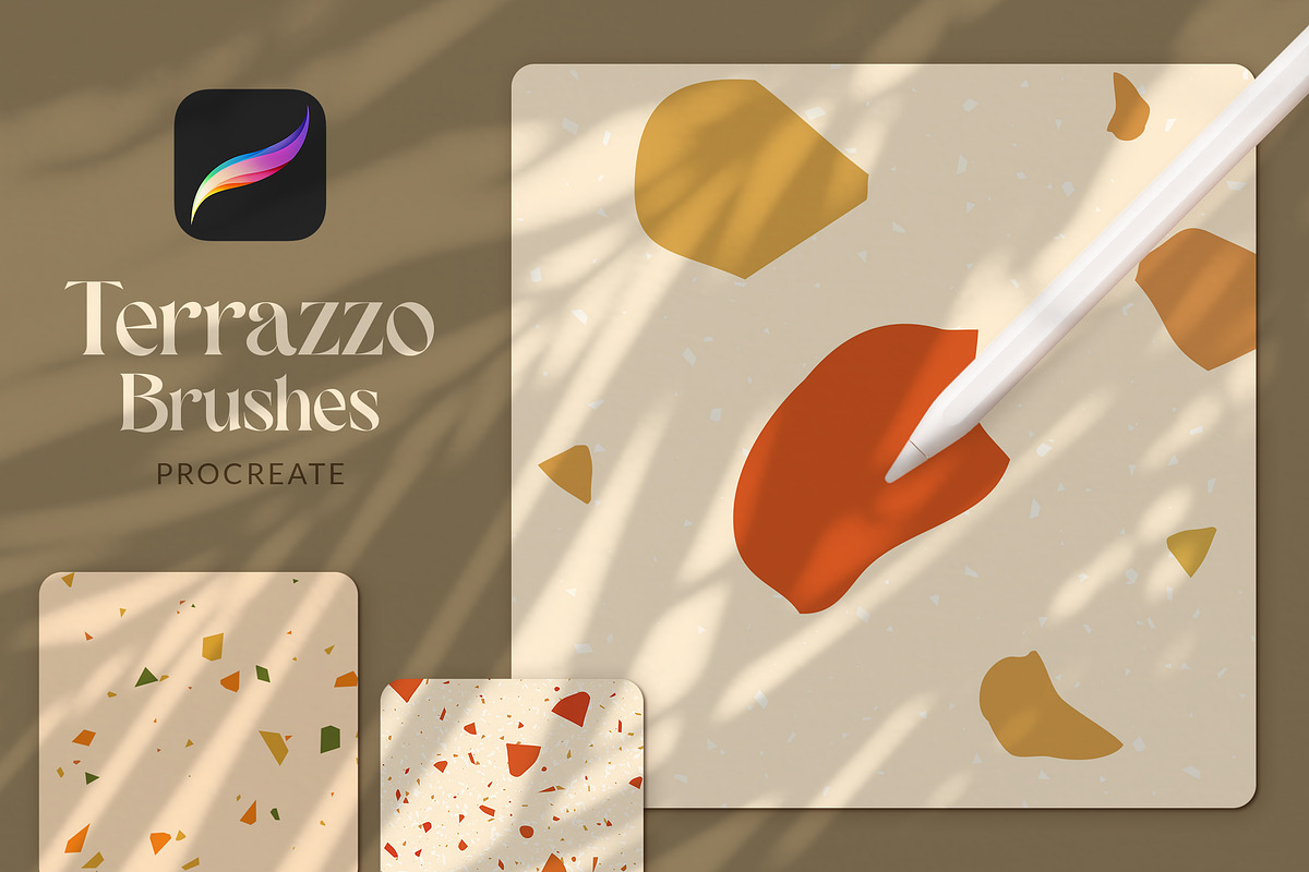 Terrazzo Procreate Brushes, a Brush Add-On by Andrew Skoch Design (Photo 1 of 10)
