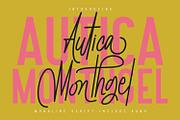 Autica Monthgel Monoline Script Sans, a Script Font by Maulana Creative (Thumbnail 1 of 7)