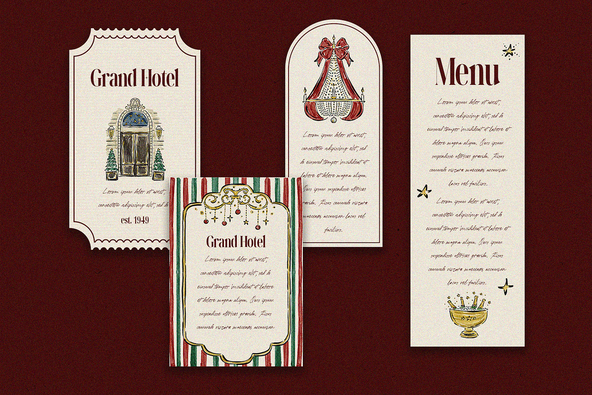 Christmas Grand Hotel Clipart, an Object Illustration by Teresa Art Store (Photo 2 of 7)