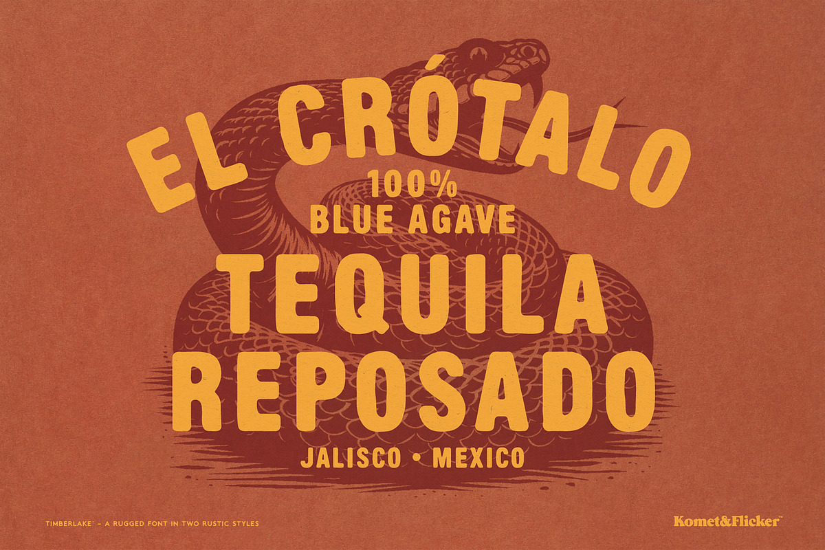 Timberlake - A Rustic & Rugged Font, a Sans Serif Font by Komet & Flicker (Photo 8 of 15)
