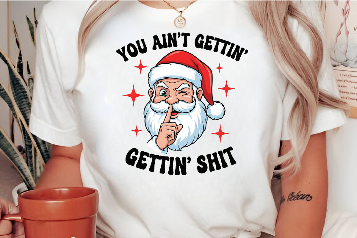 Funny Christmas Santa PNG, an Illustration by Craft Nest (Photo 2 of 6)