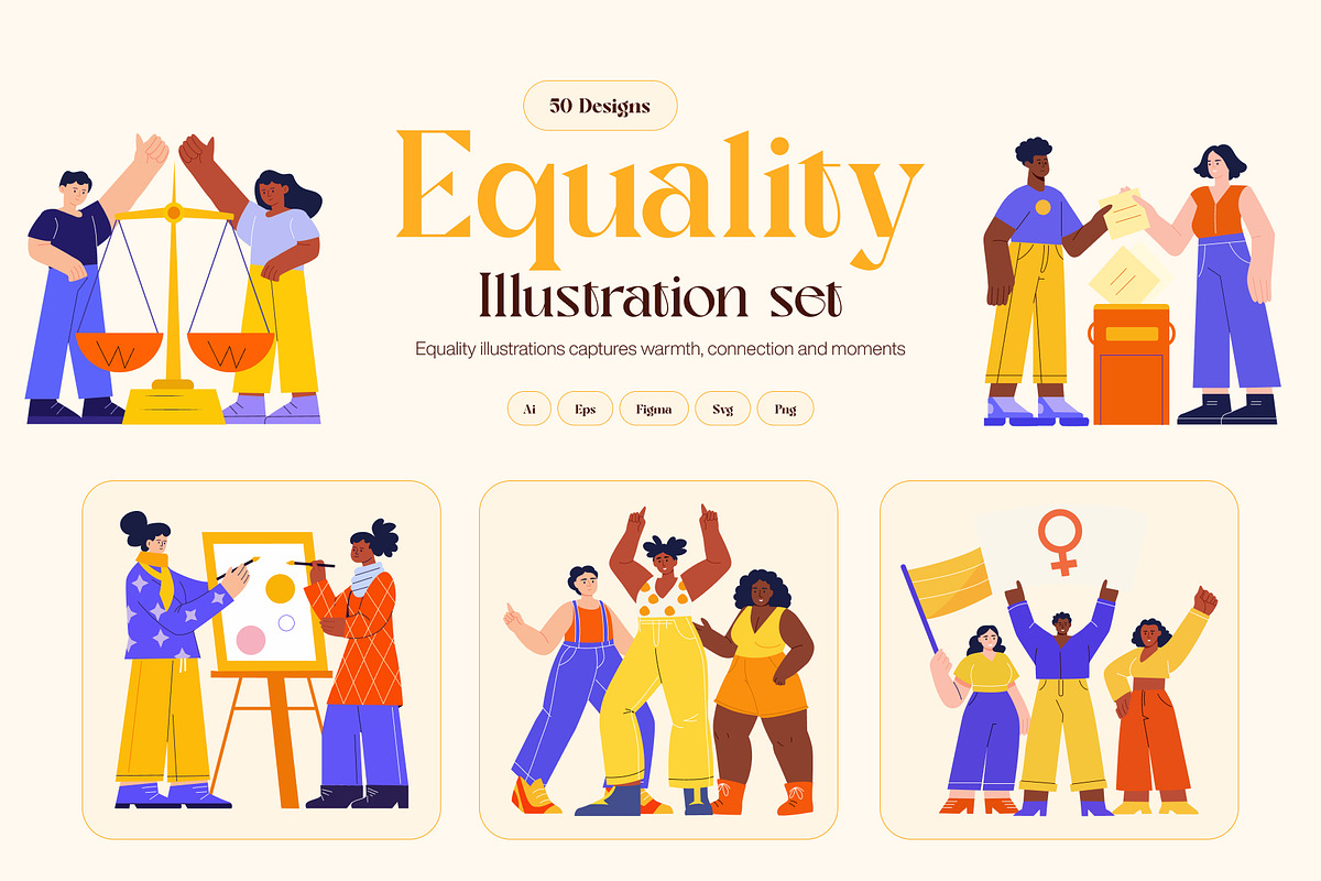 Equality Illustrations Art Set, a Person Illustration by Brickclay (Photo 1 of 9)